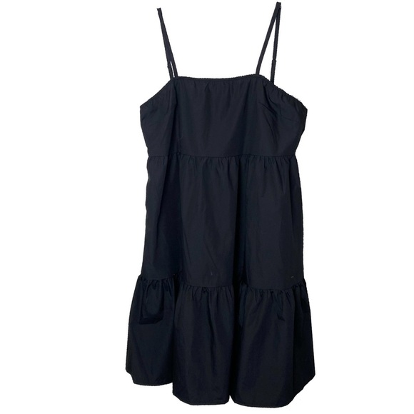 SHEIN Black Tiered Summer Dress Women’s Large 8/10 - Picture 1 of 5